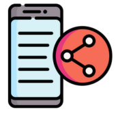 Share files on social media Share files on social media icon